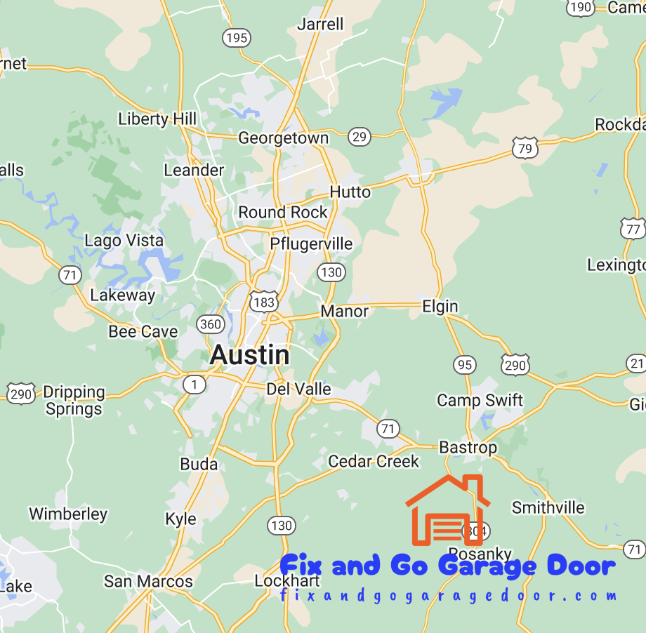 fixandgogaragedoor.com_austin_texas_area_map