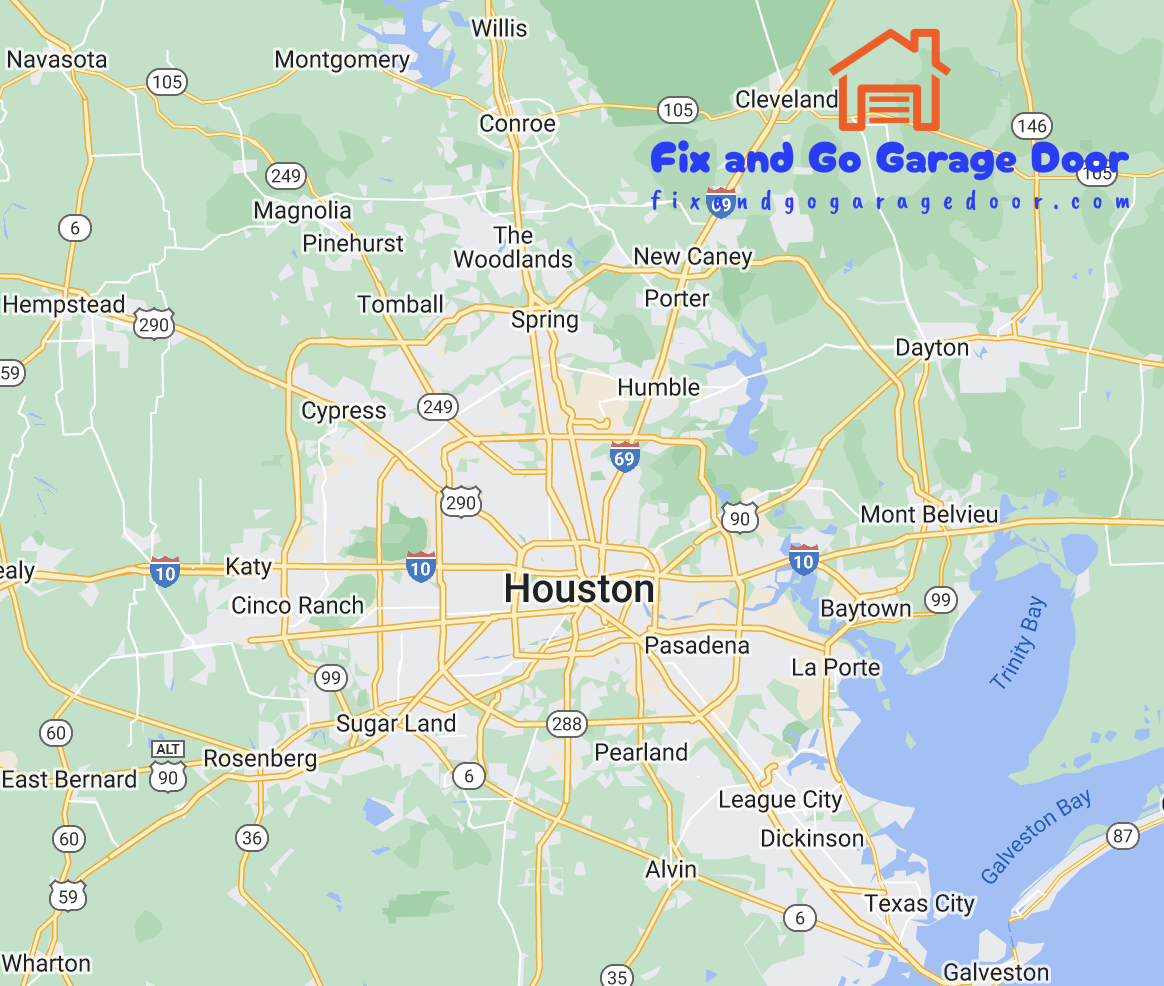 fixandgogaragedoor.com_houston_texas_area_map